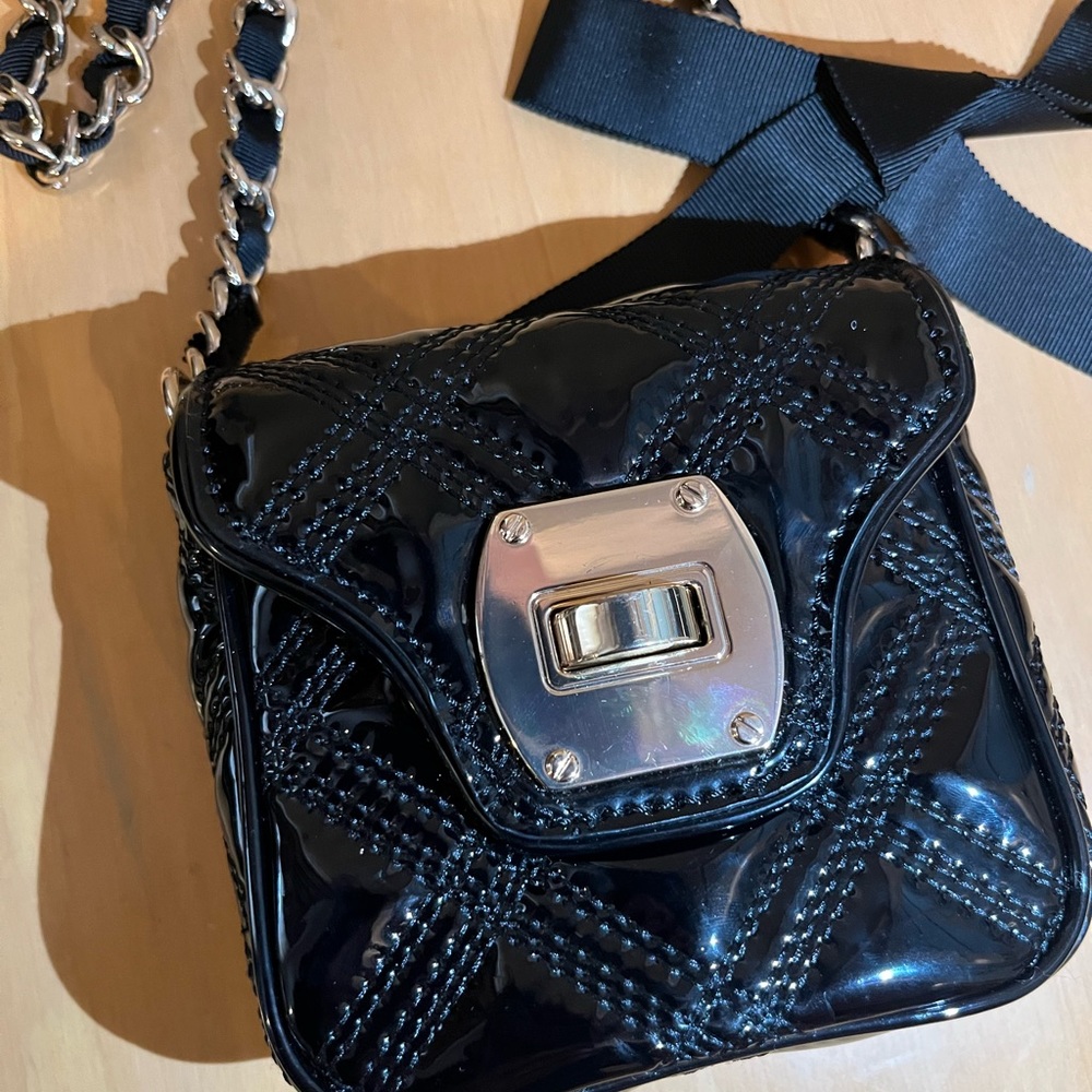 Patent Leather Quilted Mini Purse